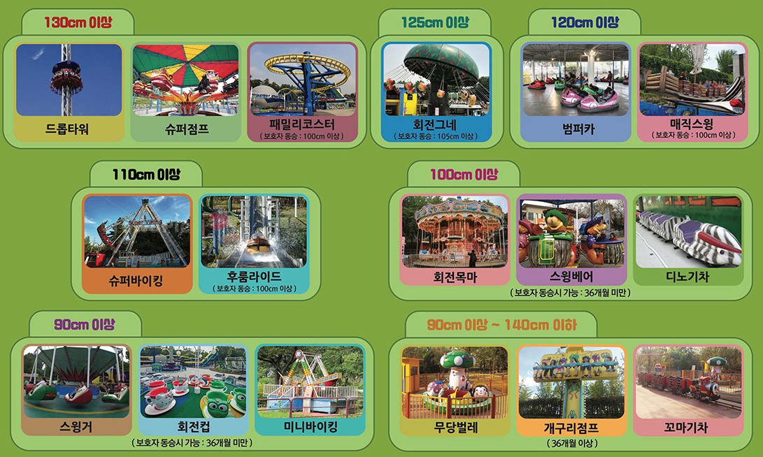 서울어린이대공원-놀이기구-종류