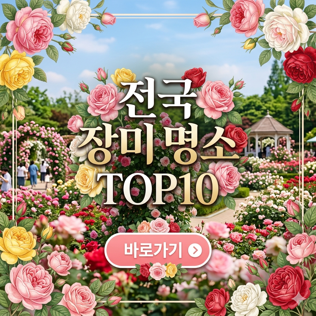 전국 장미 명소 TOP10｜2026년 장미축제 일정&middot;주소&middot;방문 팁 총정리 썸네일
