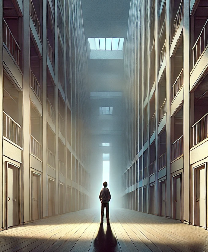 대형 건물에 갇혀 있는 꿈