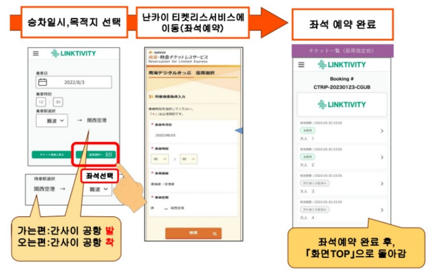 라피트,간사이공항,난바,급행,이동