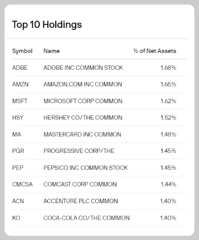 JEPI ETF Holdings
