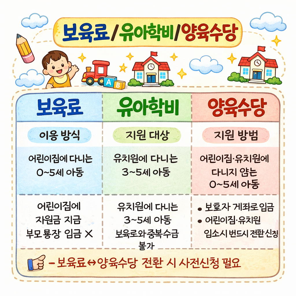 영유아보육비 비교