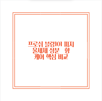 프로쉬 블랑101 피지 울세제 성분&middot;향&middot;케어 핵심 비교