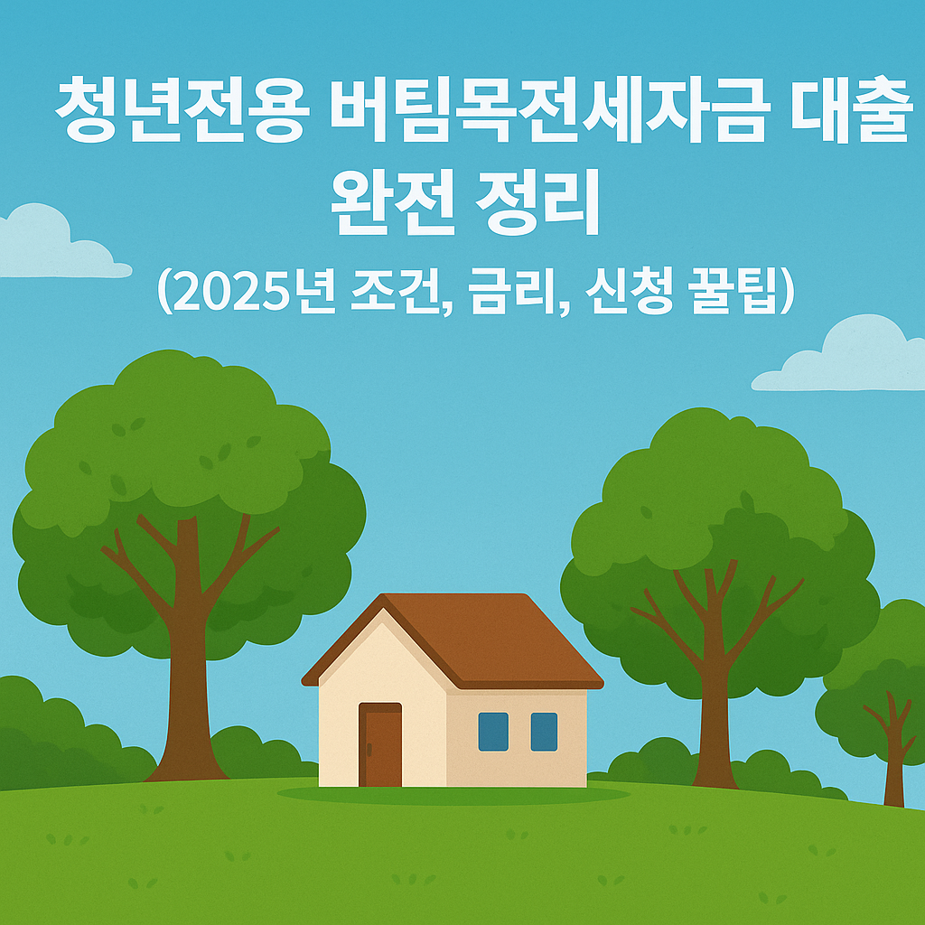 청년전용 버팀목전세자금 대출 완전 정리 (2025년 조건, 금리, 신청 꿀팁)