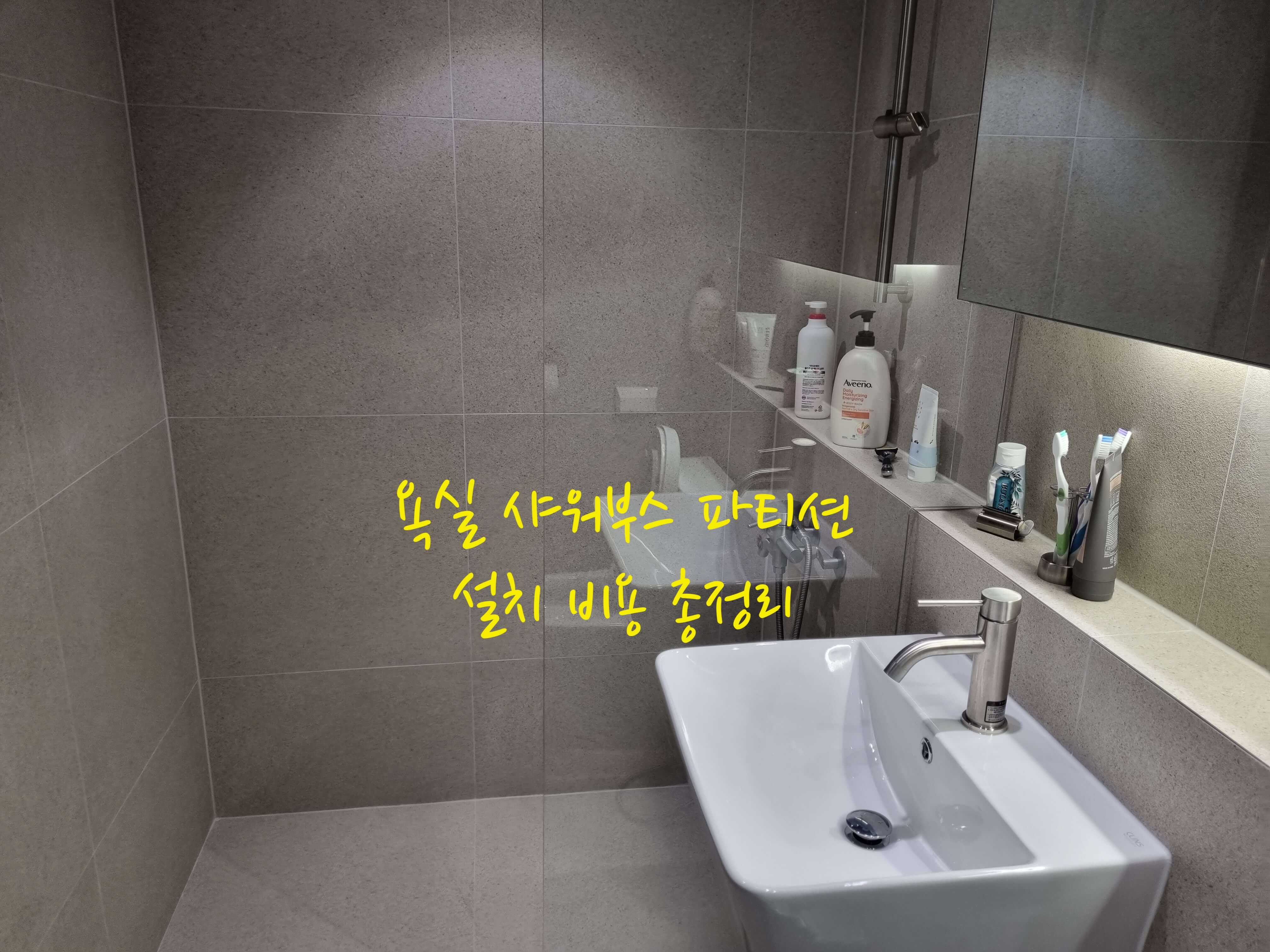 욕실 샤워부스 파티션