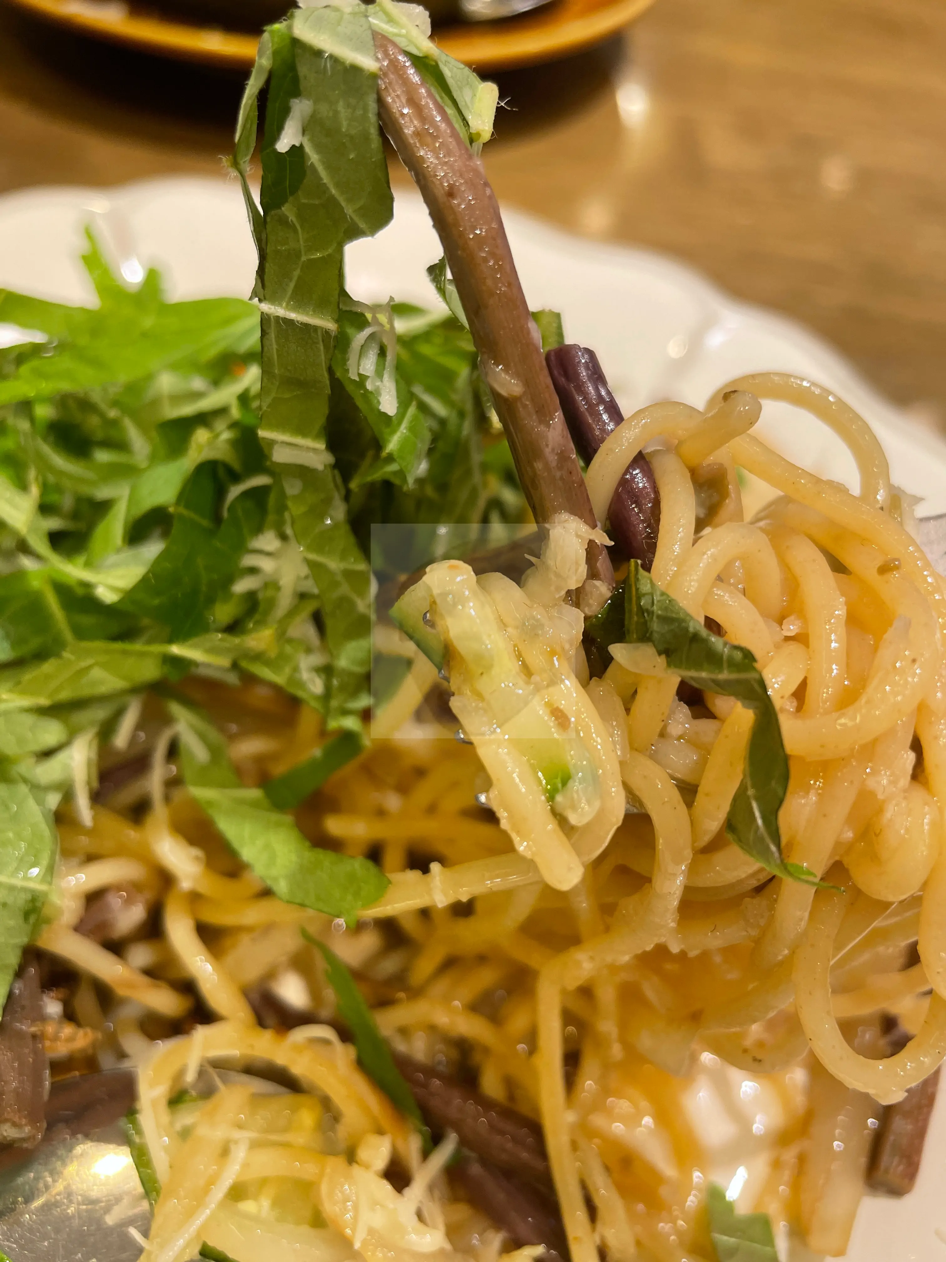 문학산호랭이 명란 고사리 파스타 사진