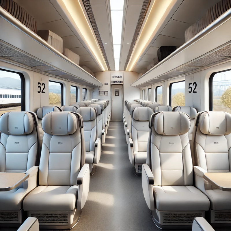 서울-부산 KTX 내부 좌석 모습