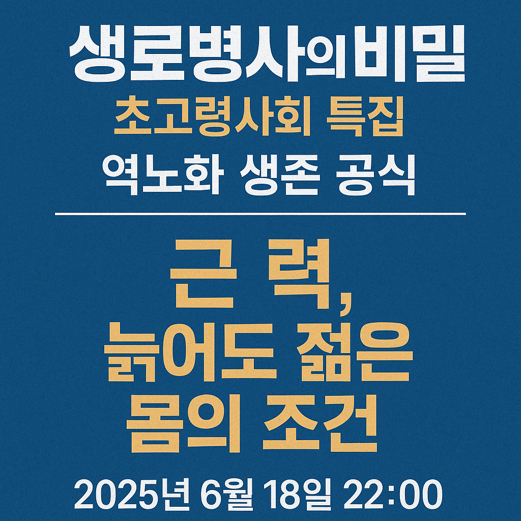 생로병사의 비밀 역노화 생존 공식