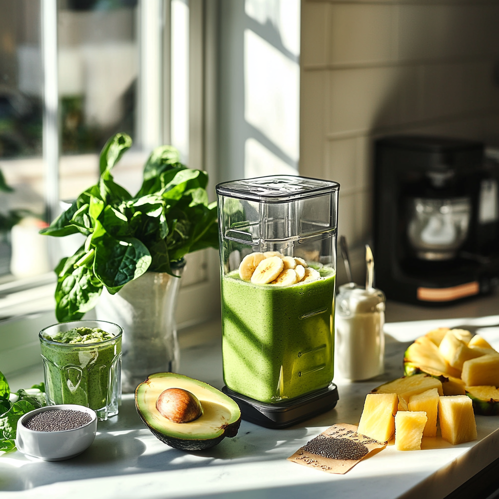 그린스무디, 시금치, 바나나