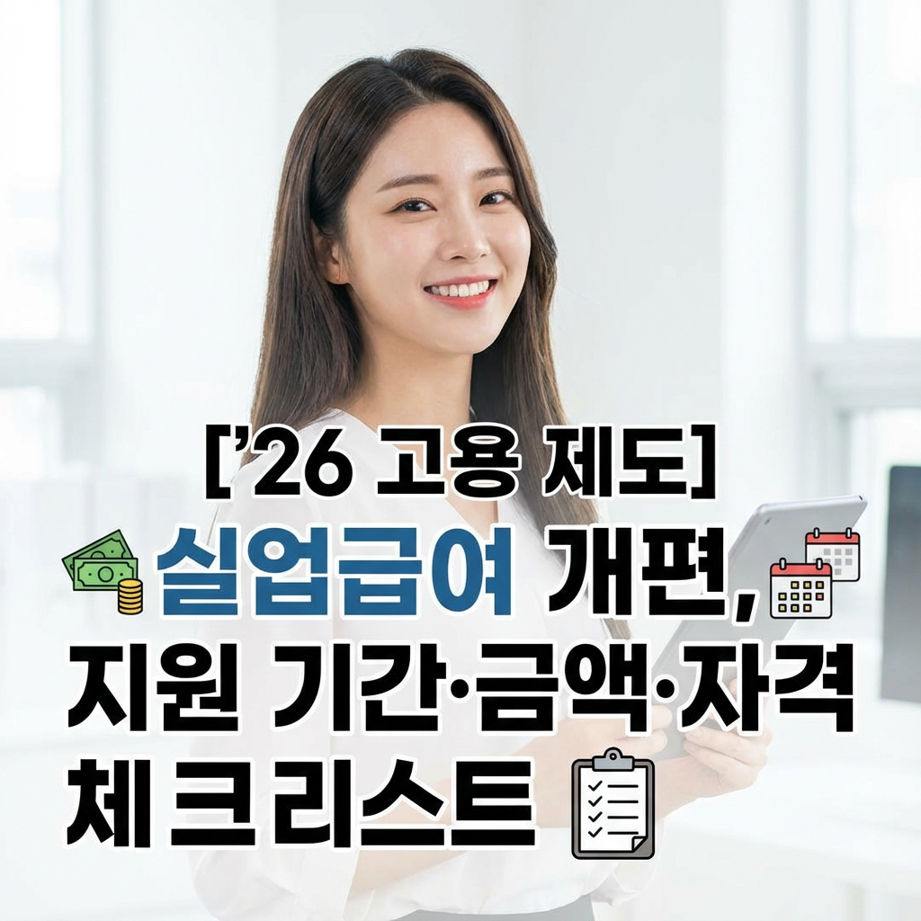 [&rsquo;26 고용 제도] 실업급여 개편 ｜ 지원 기간&middot;금액&middot;자격 체크리스트