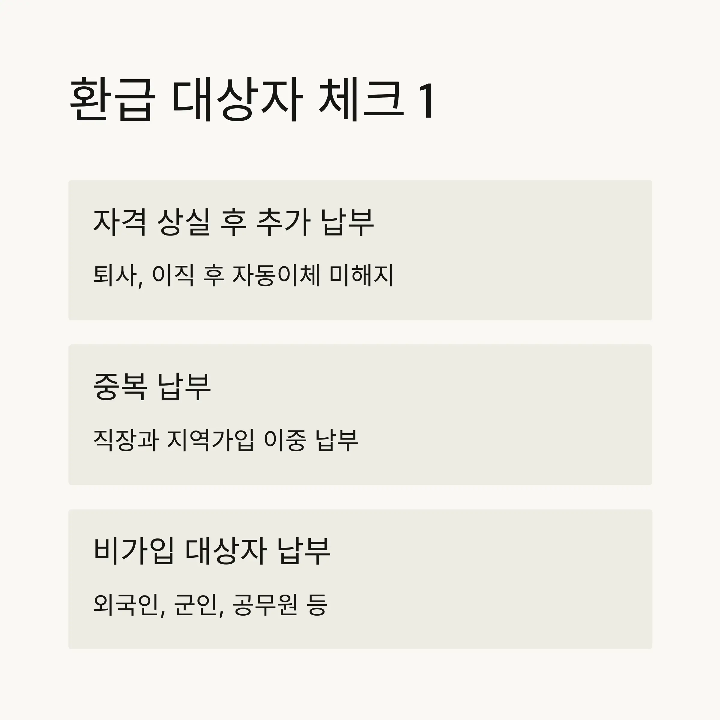 국민연금 환급 대상 확인 방법