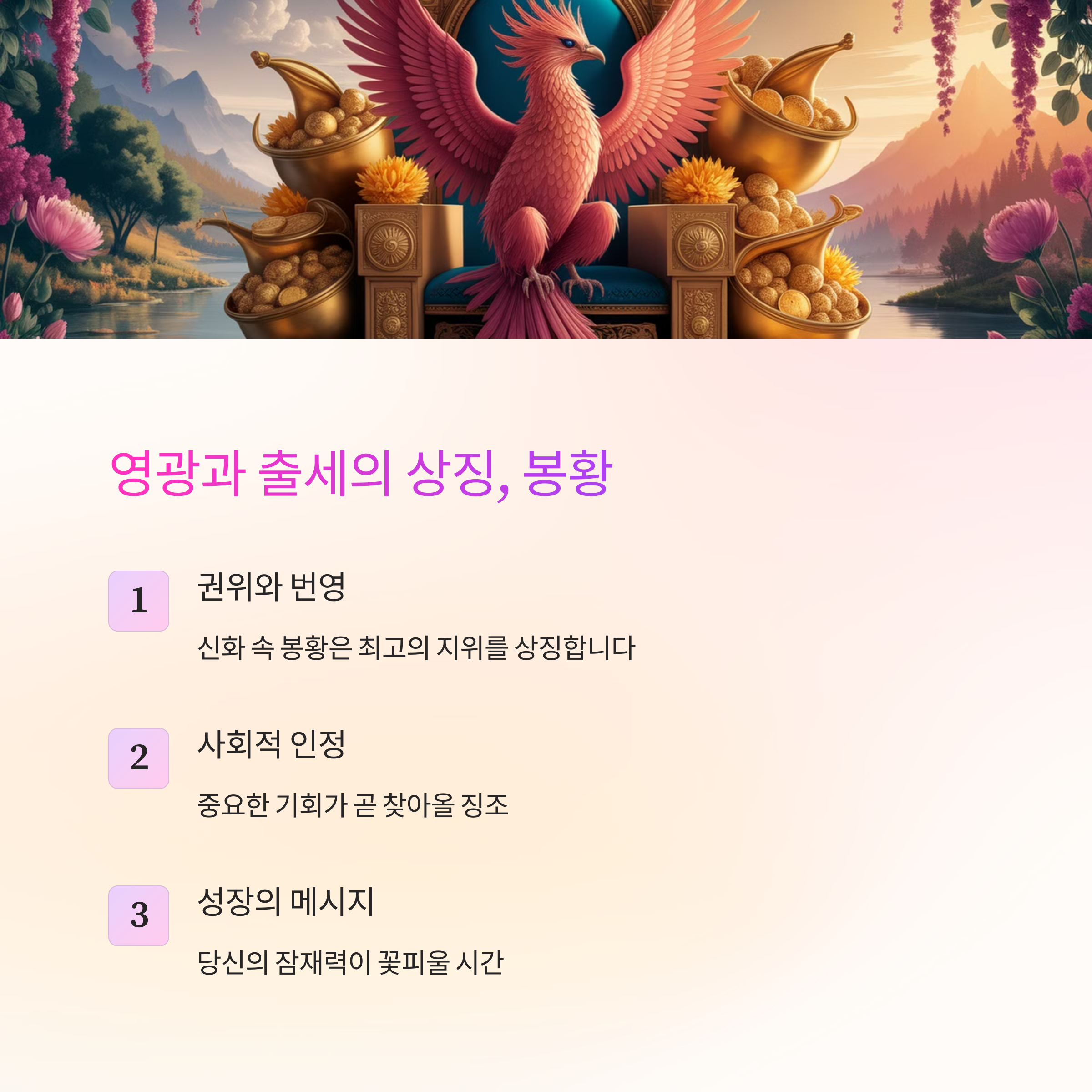 봉황이 하늘을 나는 꿈