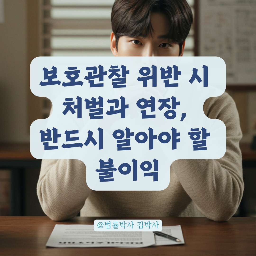 보호관찰 중 규정 어기면 생기는 일, 처벌과 연장 가능성까지 불이익 총정리.