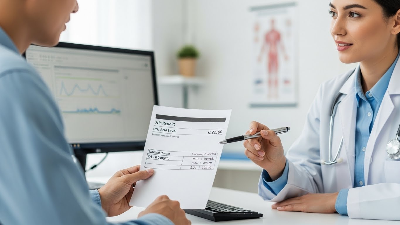 통풍 예방에 도움을 주는 체리와 수분 섭취 강조 이미지