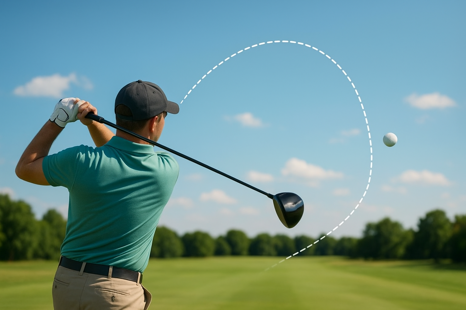 골프 드라이버 페이드 샷 날아가는 궤도