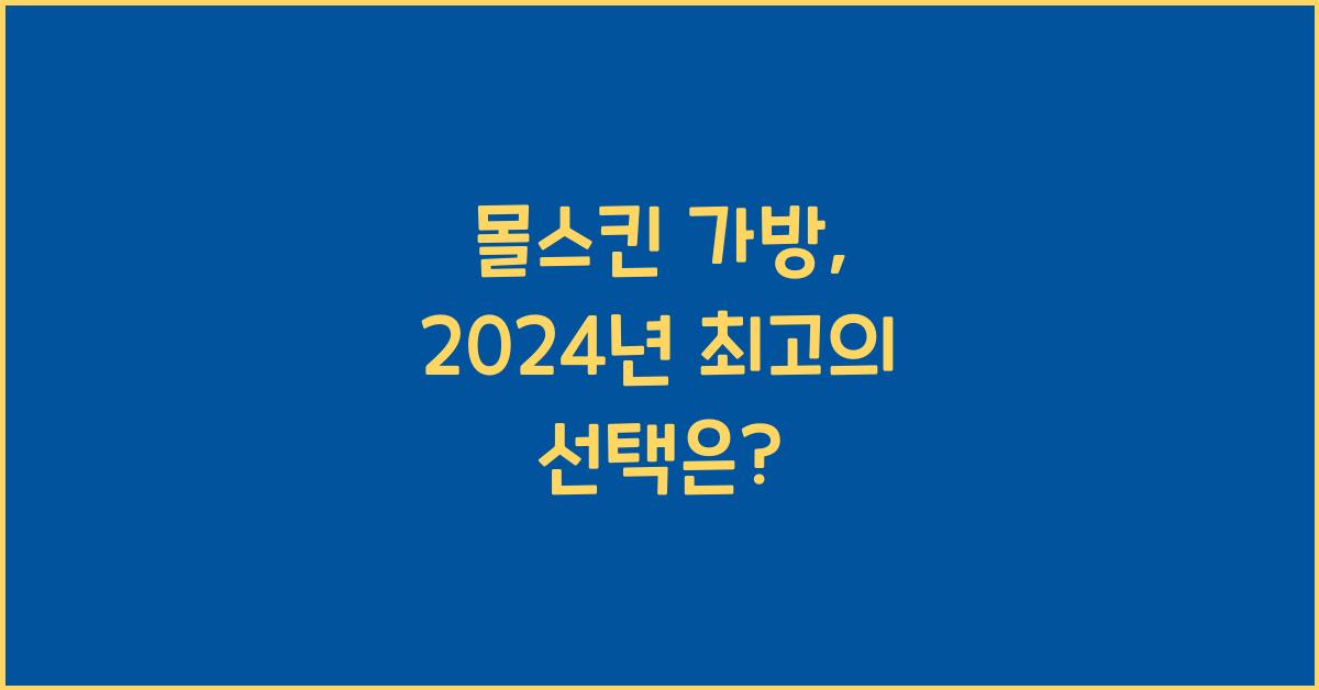 몰스킨 가방