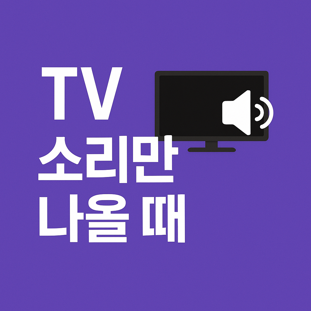 티비 소리만 나올때