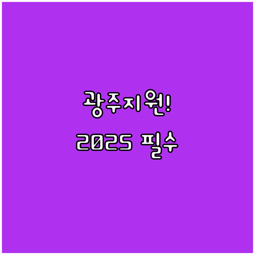 장애인 평생교육이용권 2025년 광주..