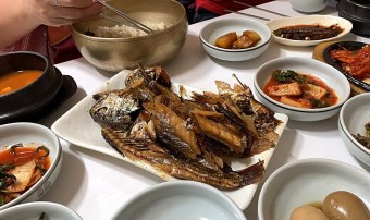 숯불보리굴비정식