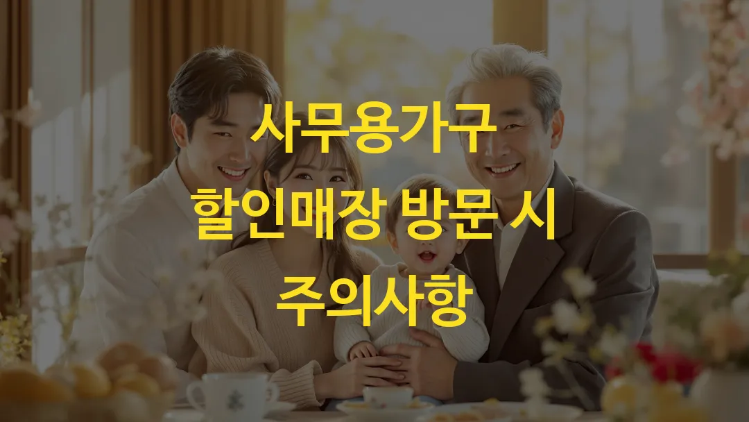 사무용가구 할인매장 방문 시 주의사항