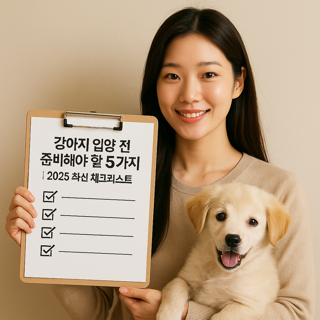 강아지 입양 전 준비해야 할 5가지 ｜ 2025 최신 체크리스트