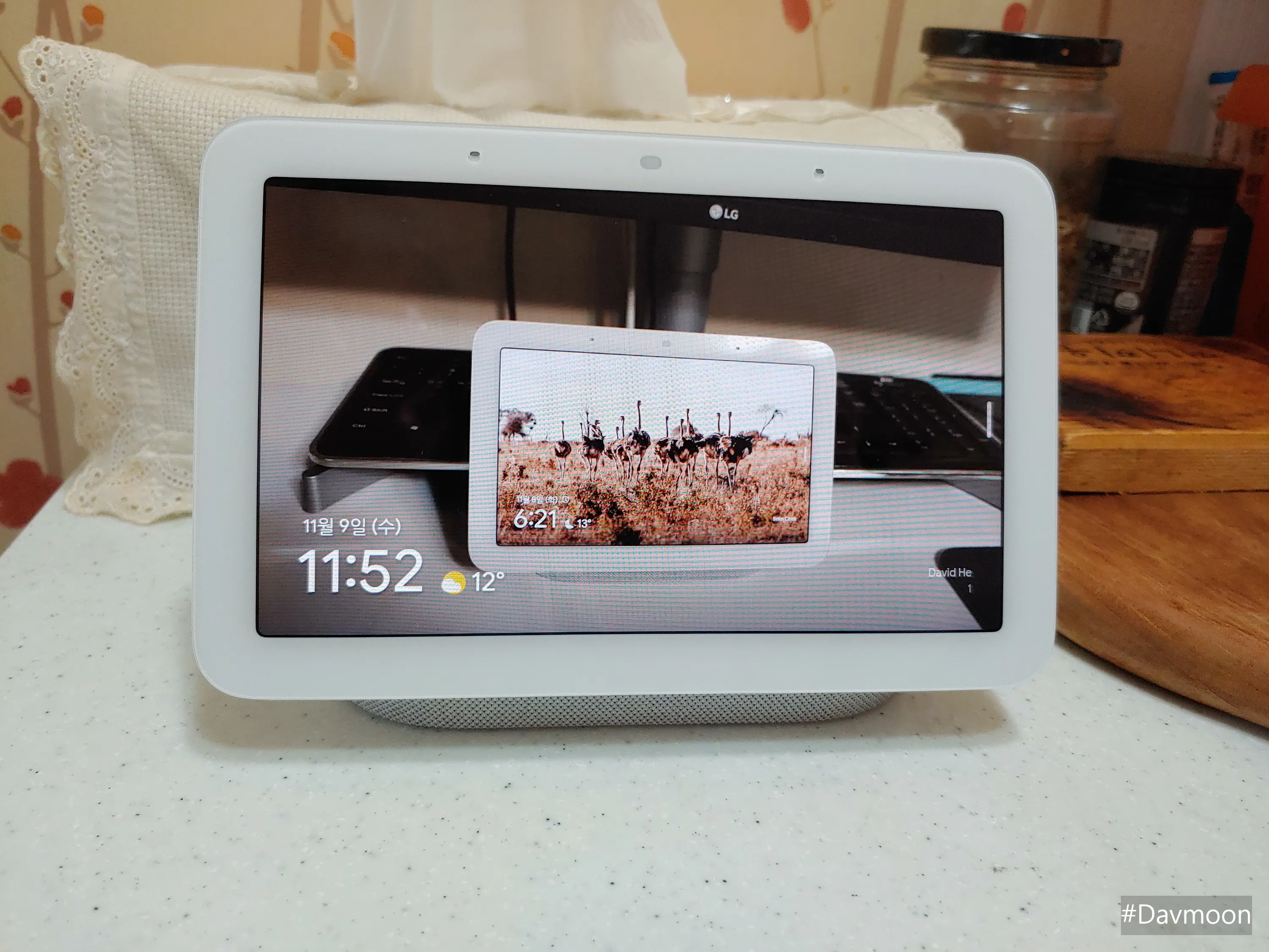 구글 네스트 허브 2세대 구글포토 액자 적용
