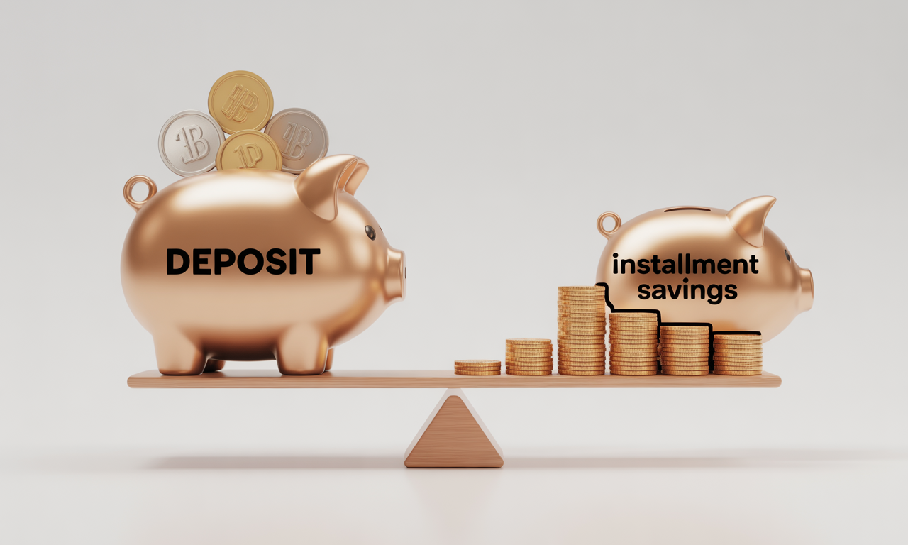예금과 적금의 개념과 특징을 명확히 비교하는 이미지