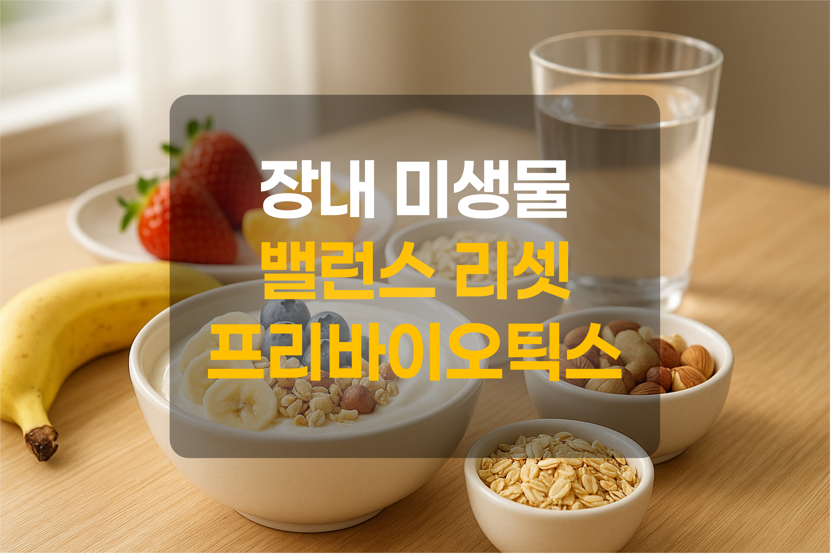 프리바이오틱스에 좋은 음식을 표현한 그림