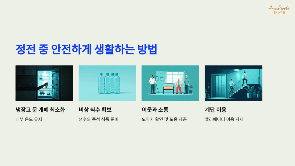 정전 중 안전하게 생활하는 방법