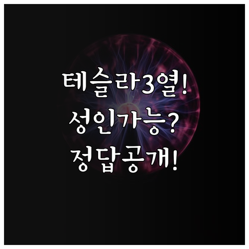 테슬라 모델 YL 3열 성인 탑승 가..