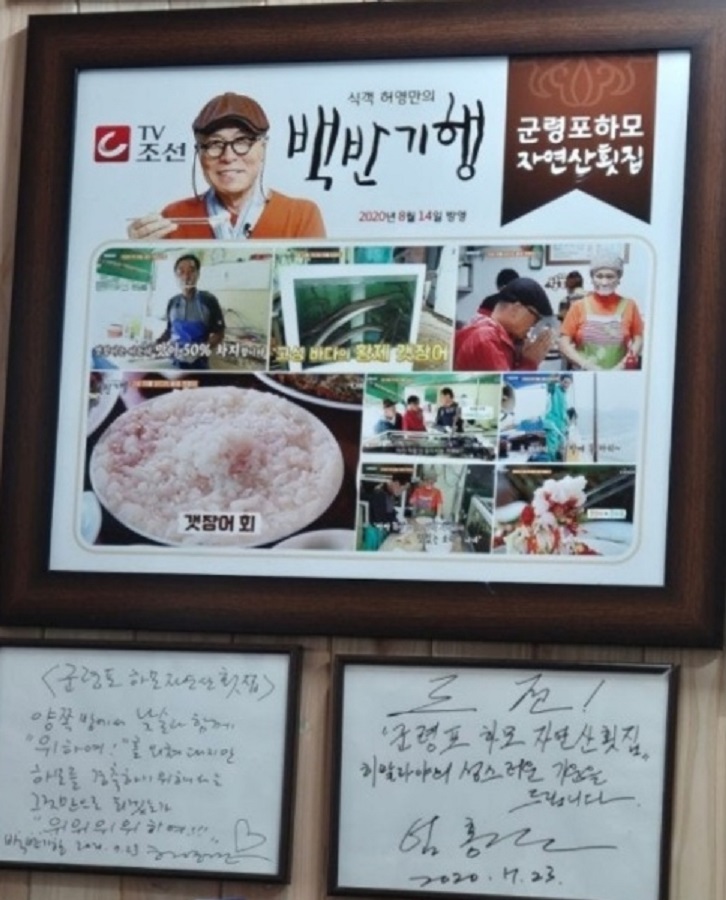 군령포하모자연산횟집-여름바다가약이다-보양생선