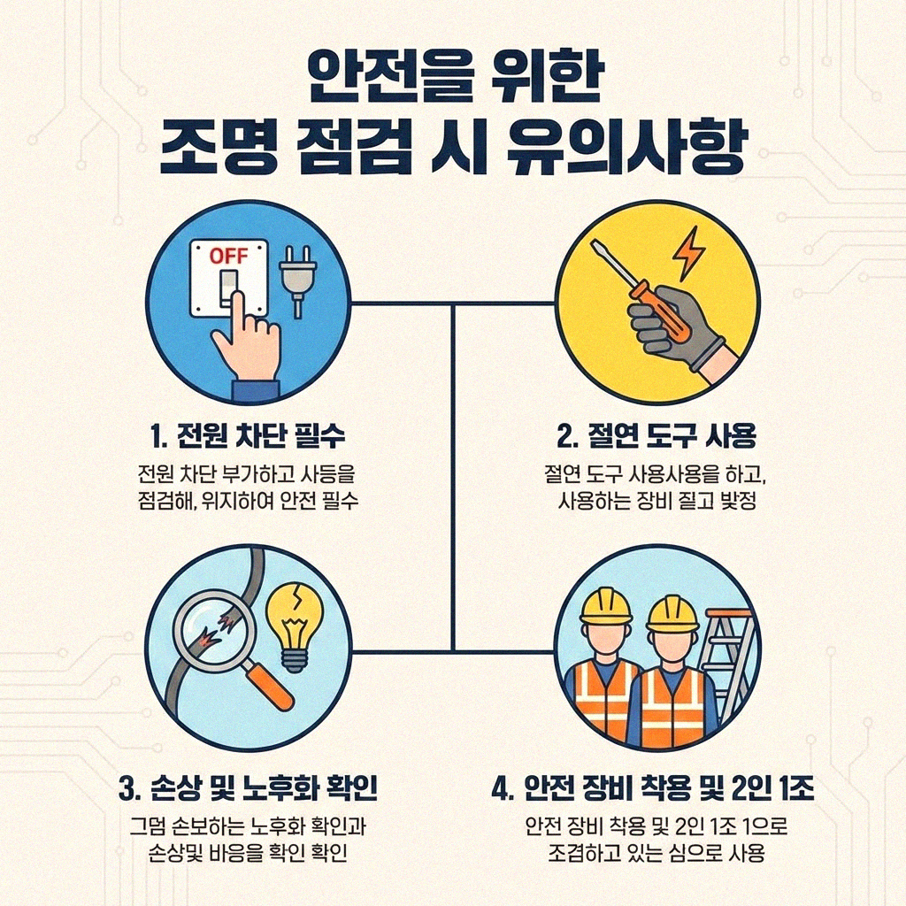 우리 집 조명 상태 점검, 이 표 하나면 끝나요