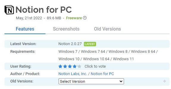 Notion-for-PC