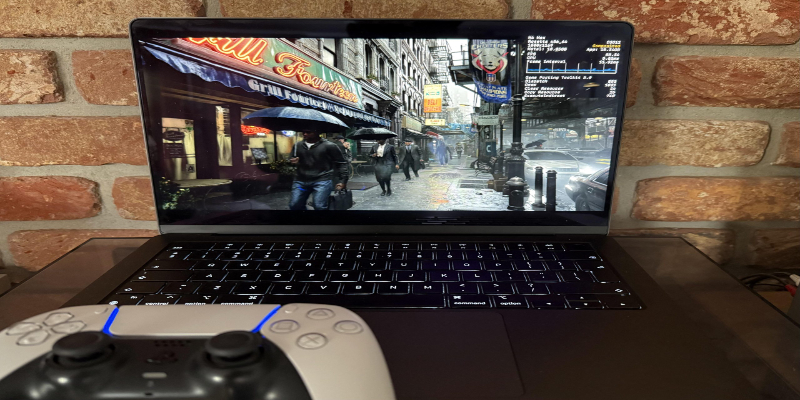 M4 Max MacBook Pro 레지던트 이블 레퀴엠 구동 화면