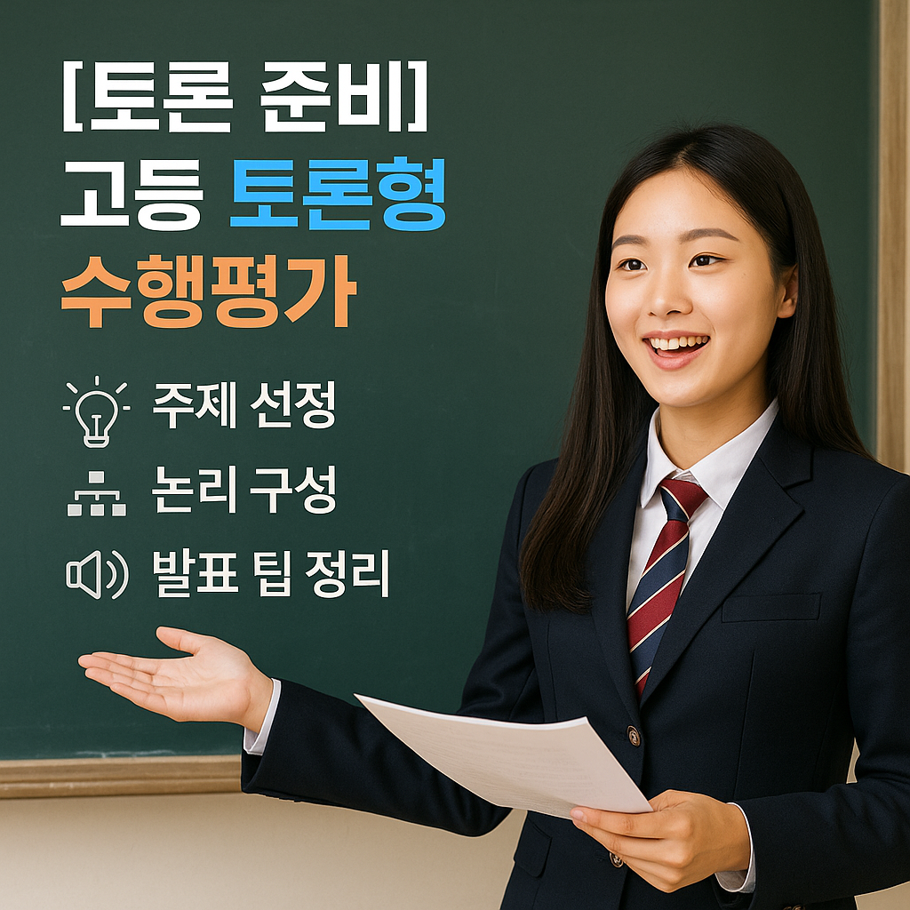 [토론 준비] 고등 토론형 수행평가 ｜ 주제 선정·논리 구성·발표 팁 정리