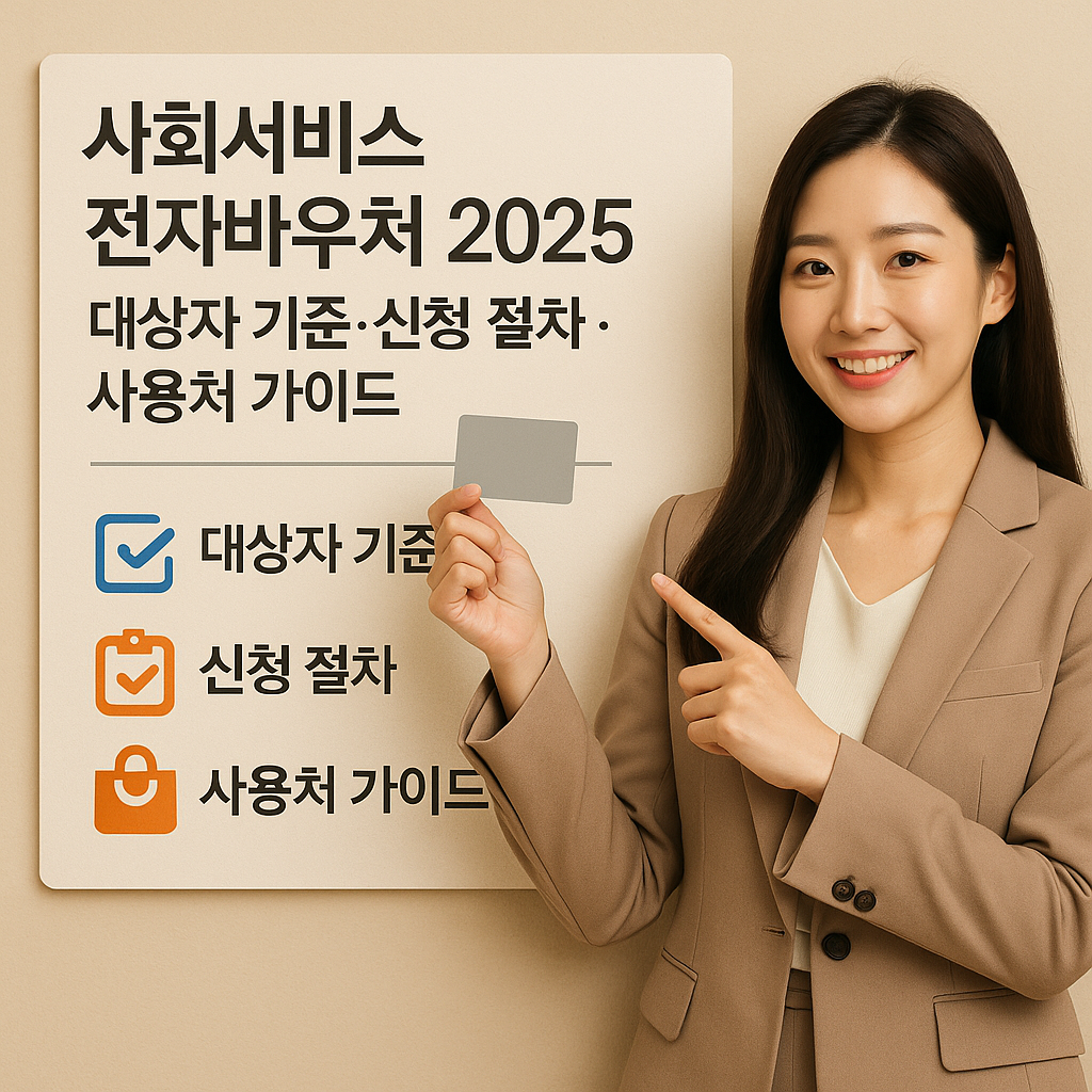 사회서비스 전자바우처 2025 ｜ 대상자 기준&middot;신청 절차&middot;사용처 가이드