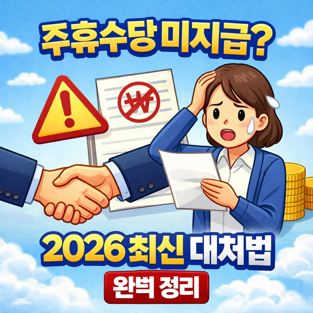 주휴수당 미지급? 2026 최신 대처법 완벽 정리