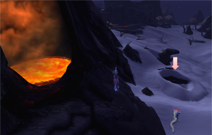 서리불꽃 잔재가 있는 동굴의 위치