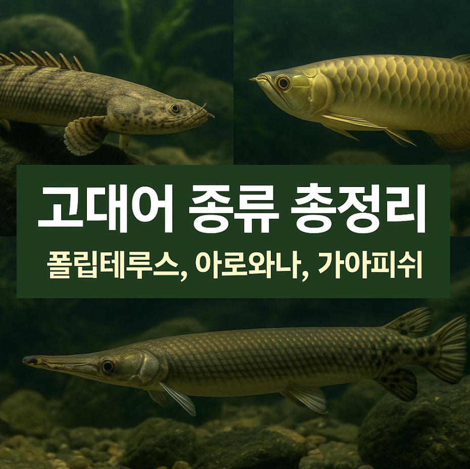 고대어 종류 총정리 (폴립테루스, 아로와나, 가아피쉬)