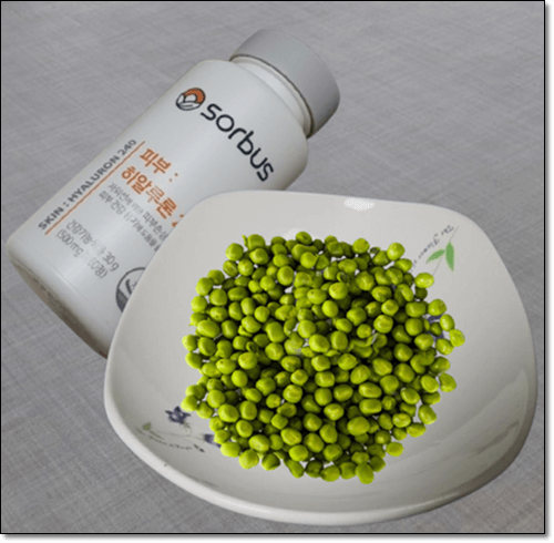 완두콩과 히알루론산 영양제 