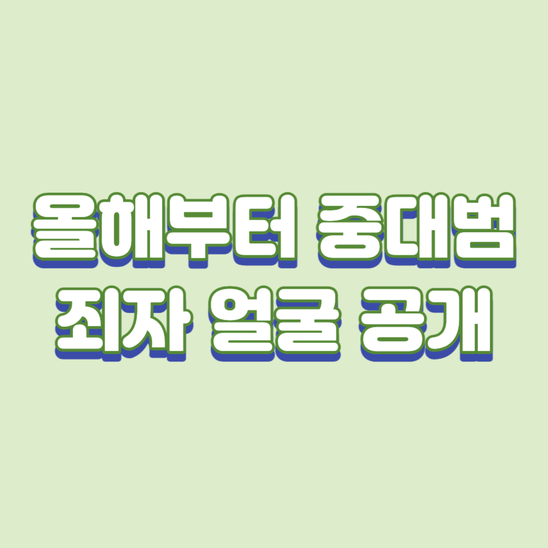 올해부터 중대범죄자 얼굴 공개