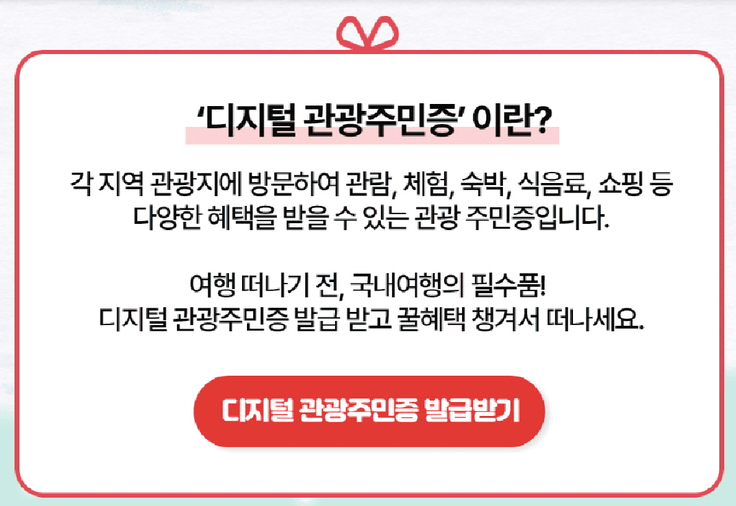 디지털 관광주민증설명