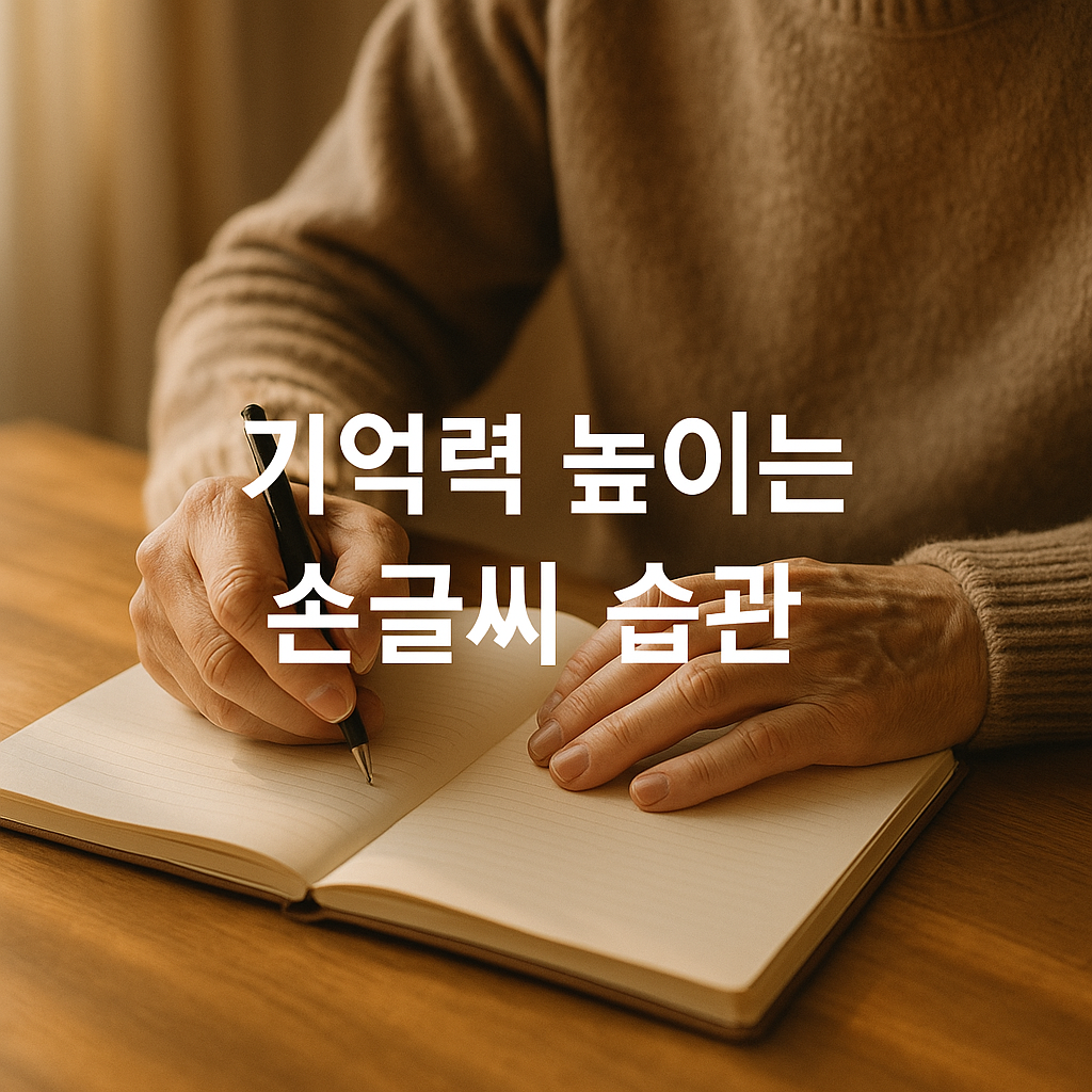 매일 10분 손글씨, 뇌를 젊게 만든다! 2025 최신 두뇌건강법✍️