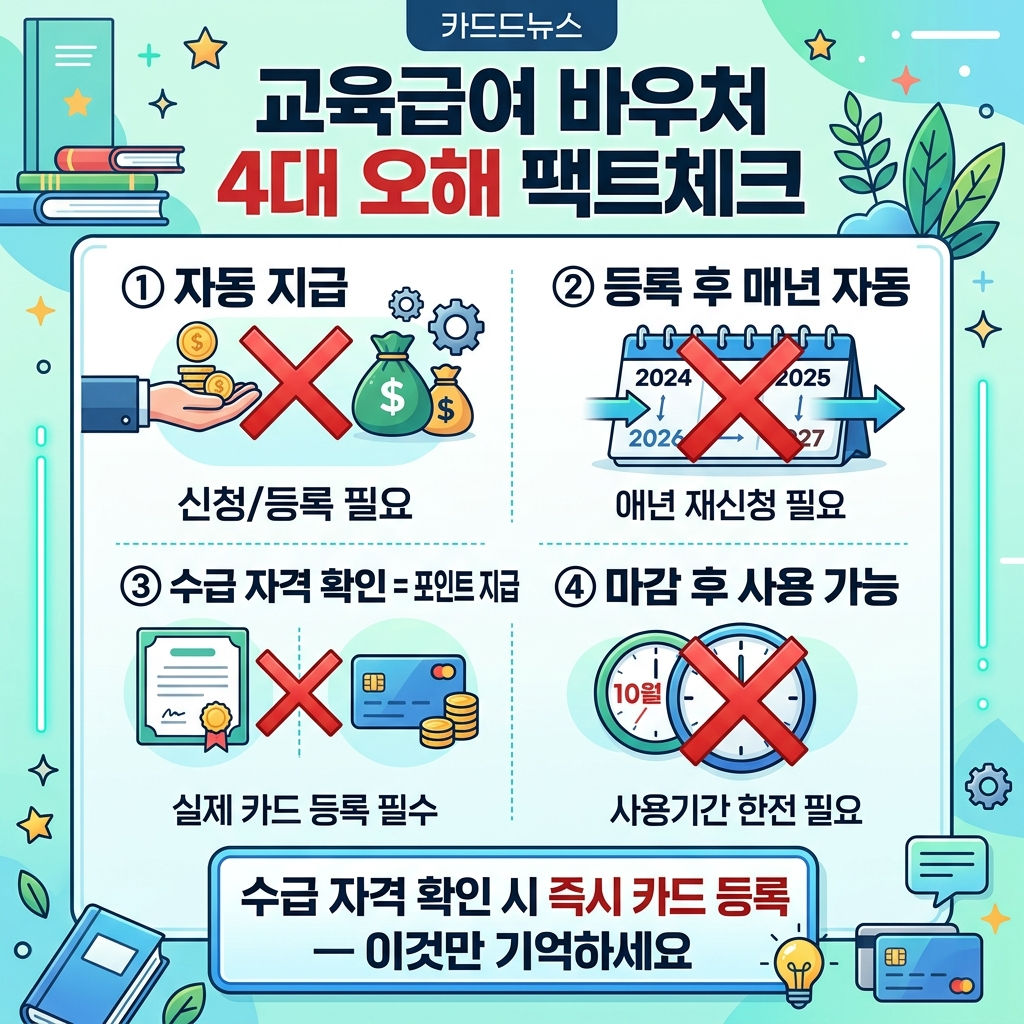 교육급여 바우처 오해와 진실 팩트체크 카드뉴스