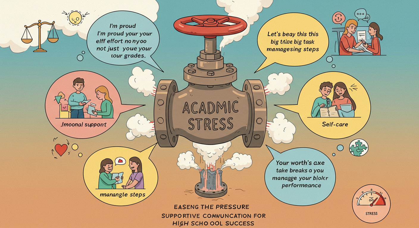 학업 스트레스 줄이는 대화법 관련 그림