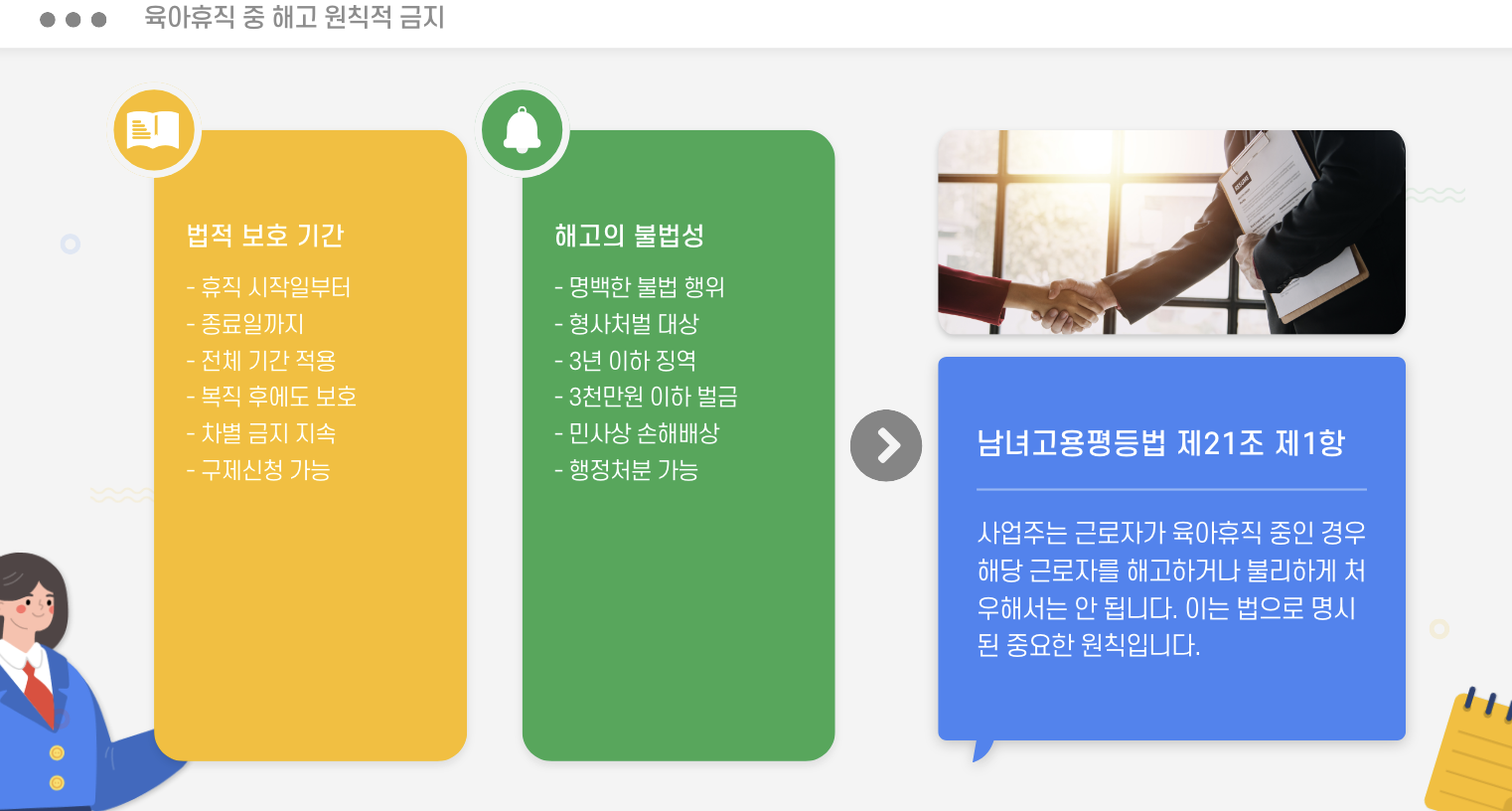 육아휴직 중 해고 원칙적 금지