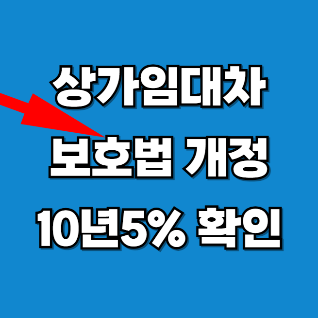 2025 상가임대차보호법 개정 10년 5퍼센트 알아보기