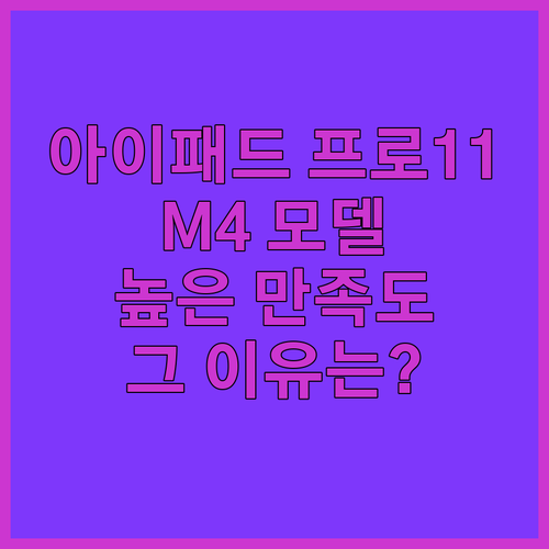 아이패드 프로 11 M4 모델! 사용..