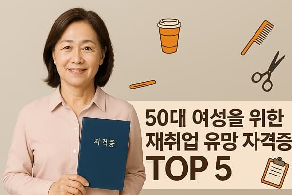 👩💼 50대 여성을 위한 재취업 유망 자격증 TOP5