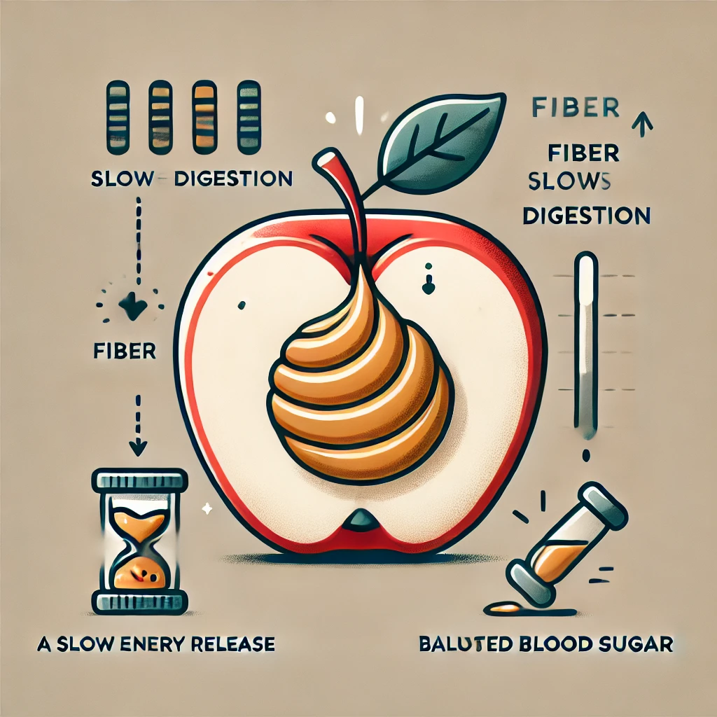 사과와 땅콩버터 조합